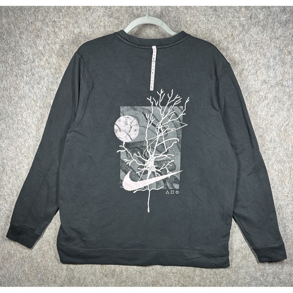 Nike Dri-FIT D.Y.E. Mens XL Black Graphic Crewneck Sweatshirt DQ4792-010